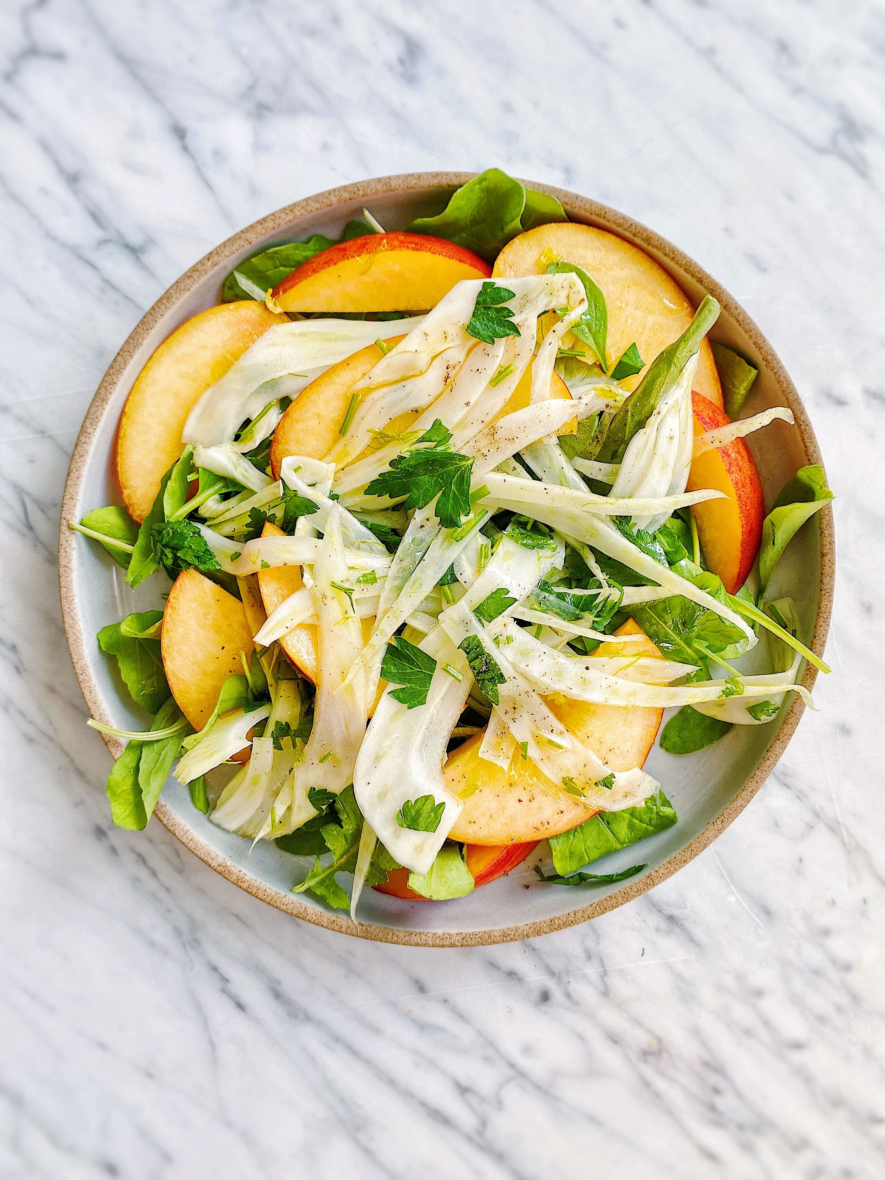 Peach, Fennel & Arugula Salad