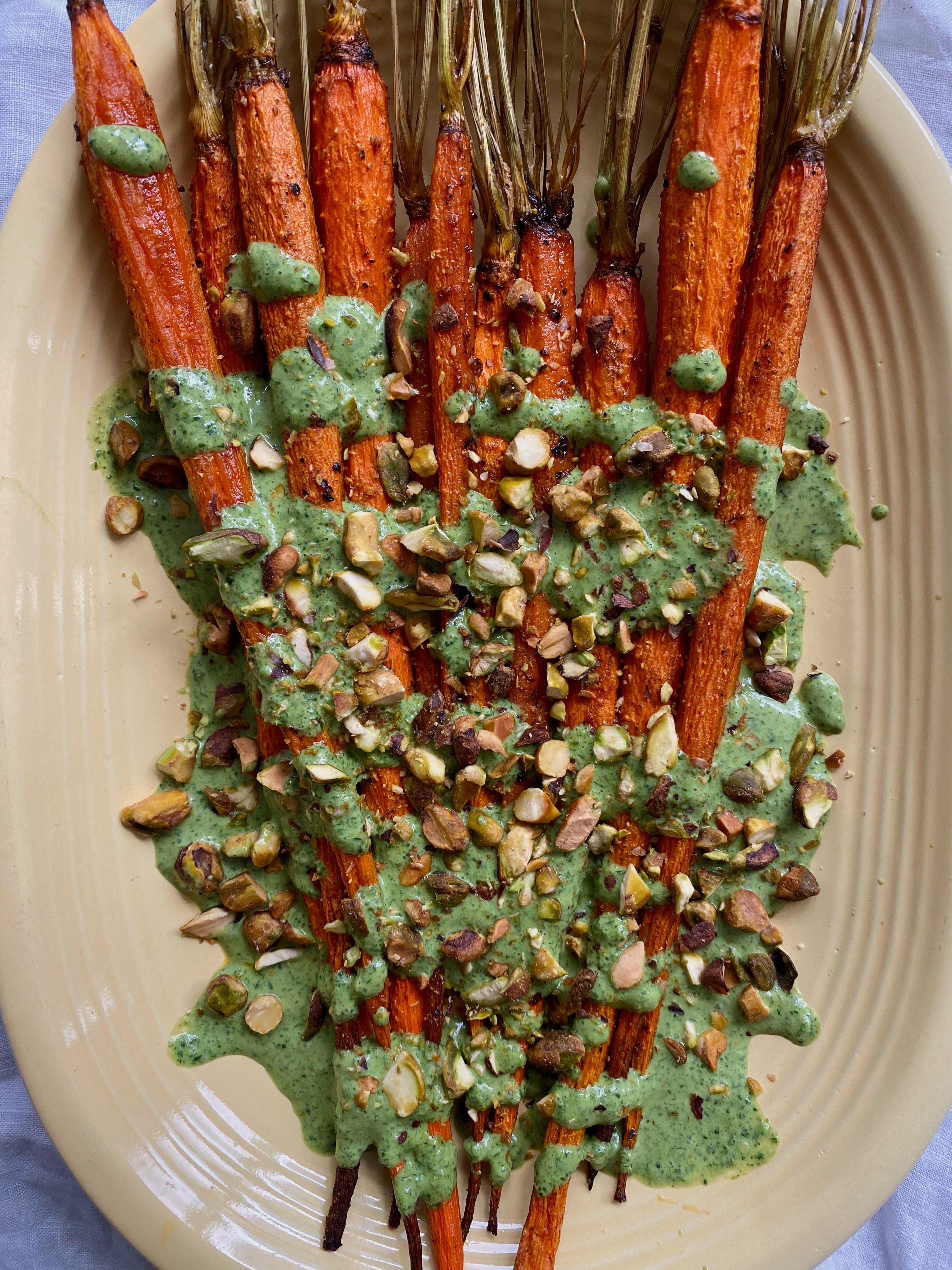 Roasted Carrots with Herby Sauce