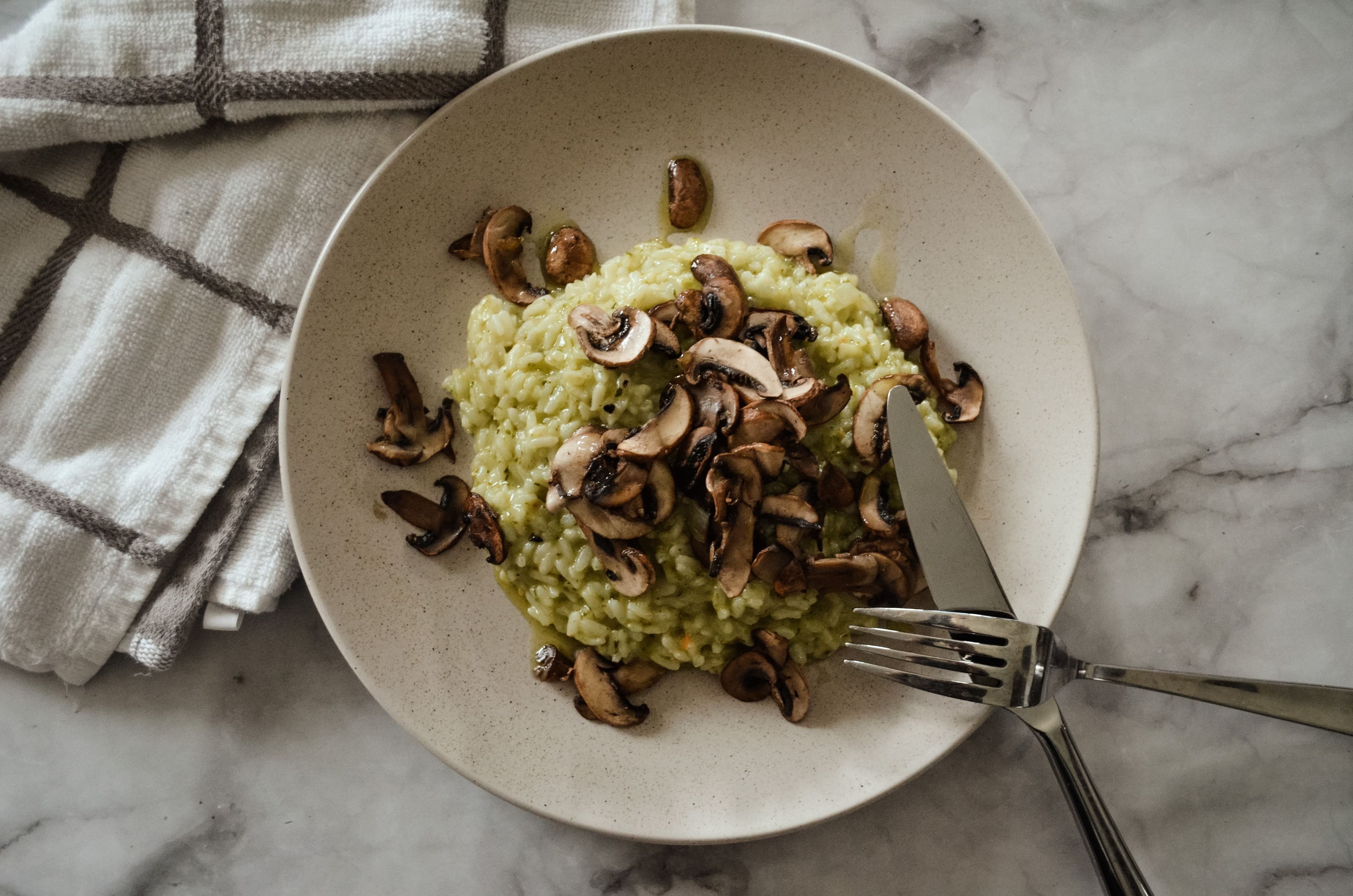 Pressure Cooker Vegan Mushroom Risotto