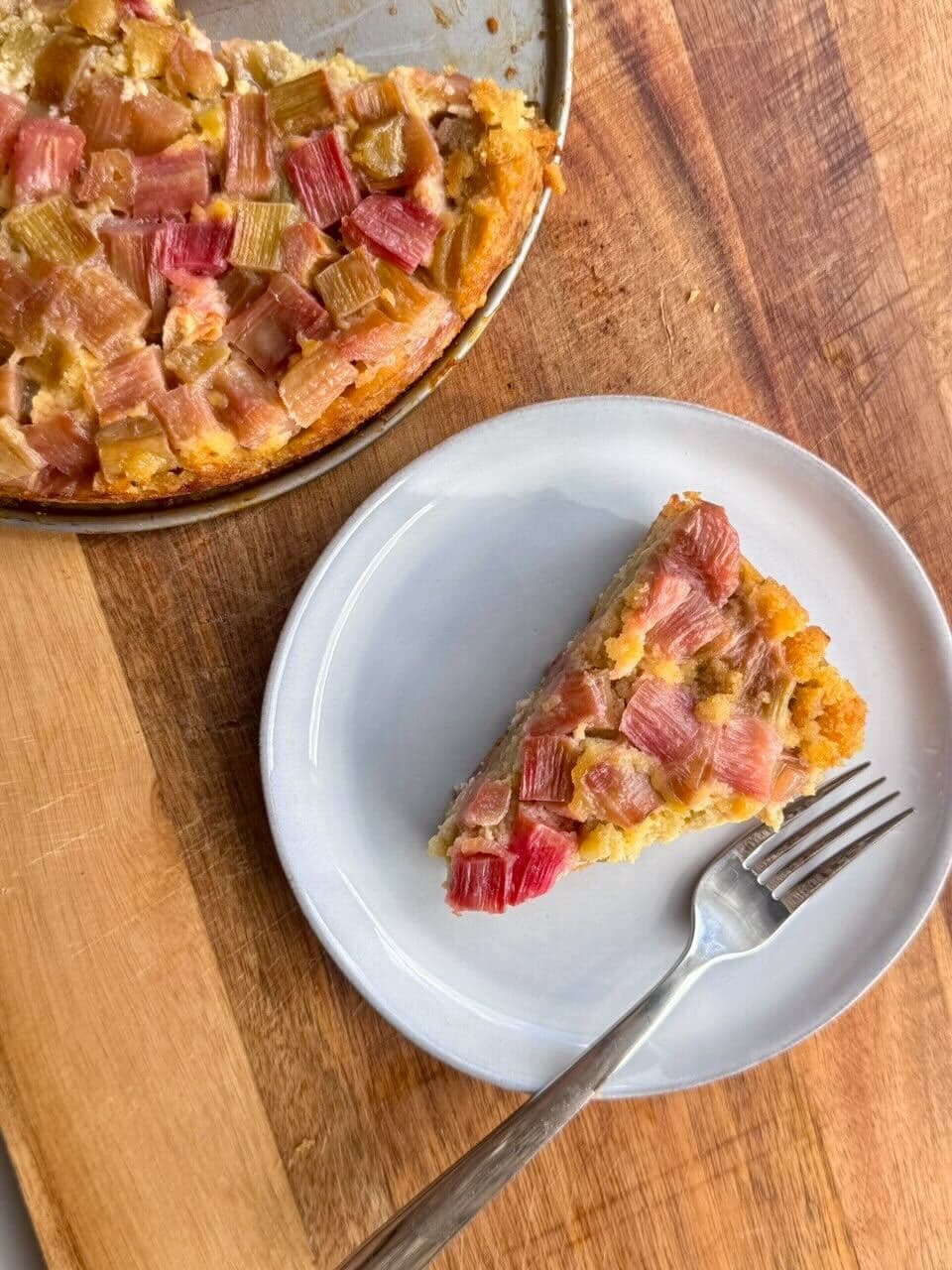 Grain-Free Rhubarb Upside Down Cake