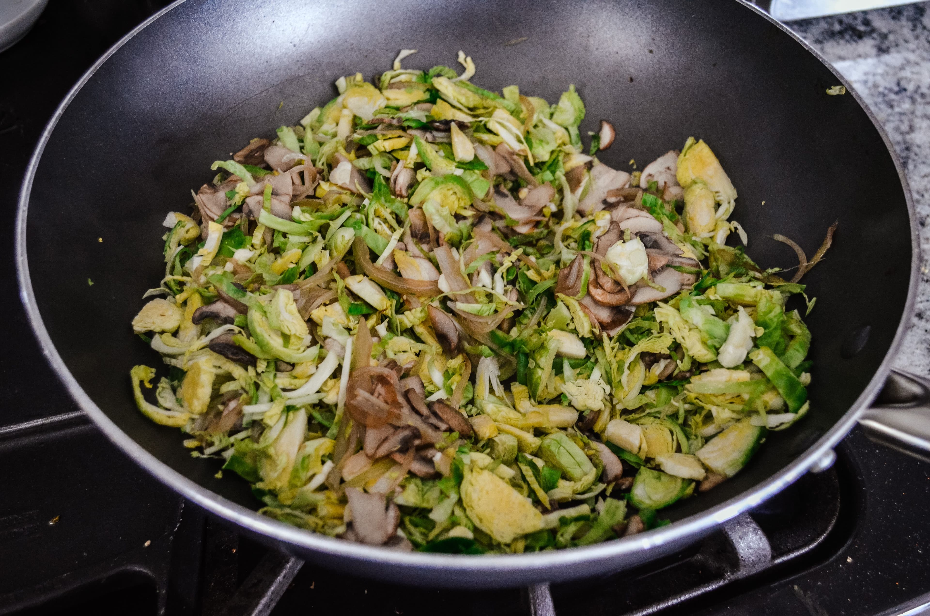 Mushroom & Brussels Sprouts Carbonara
