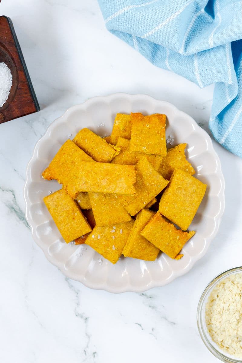"Cheesy" Chickpea Crackers