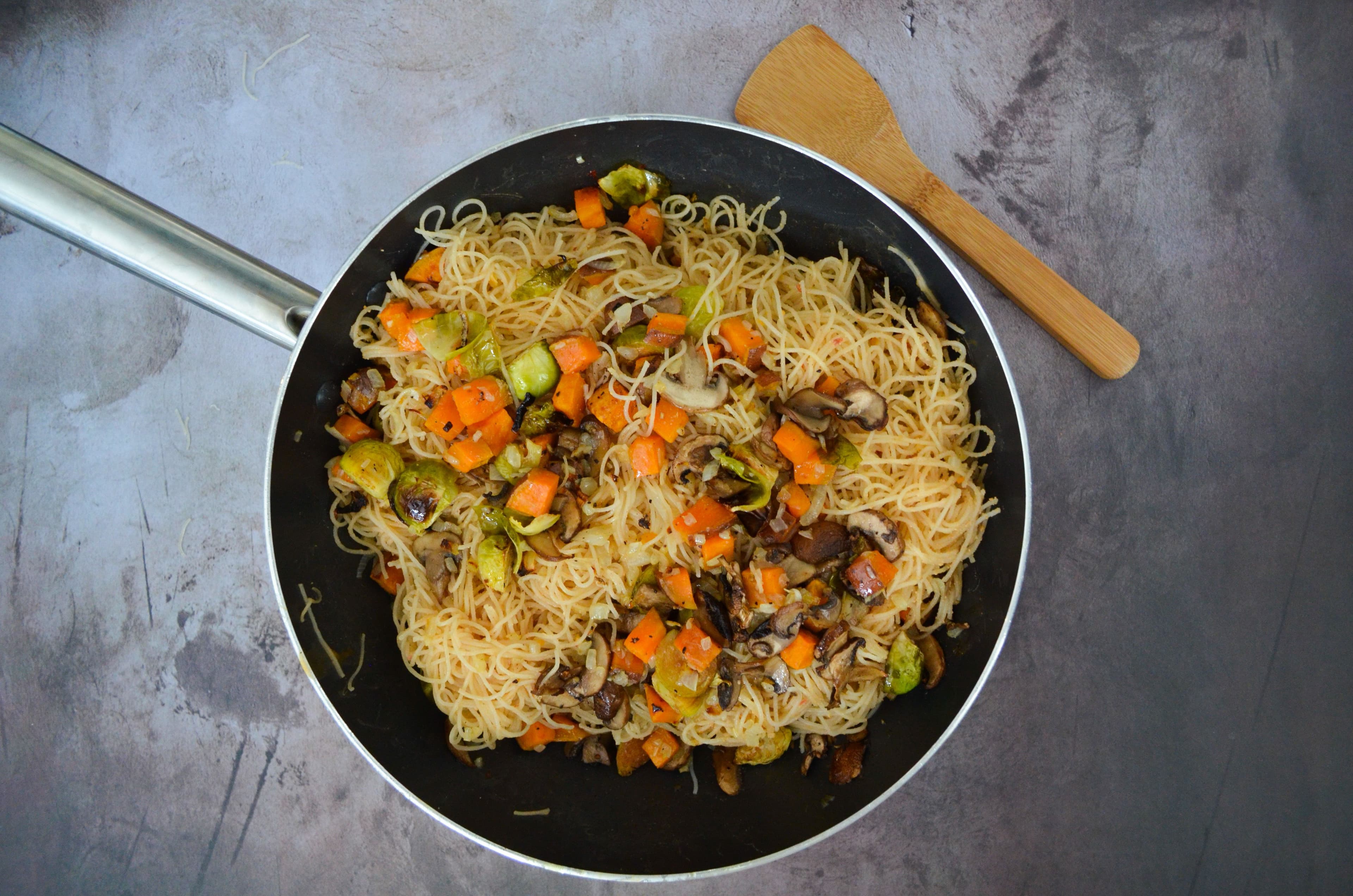 Spicy Peanut Vermicelli with Sheet Pan Veggies