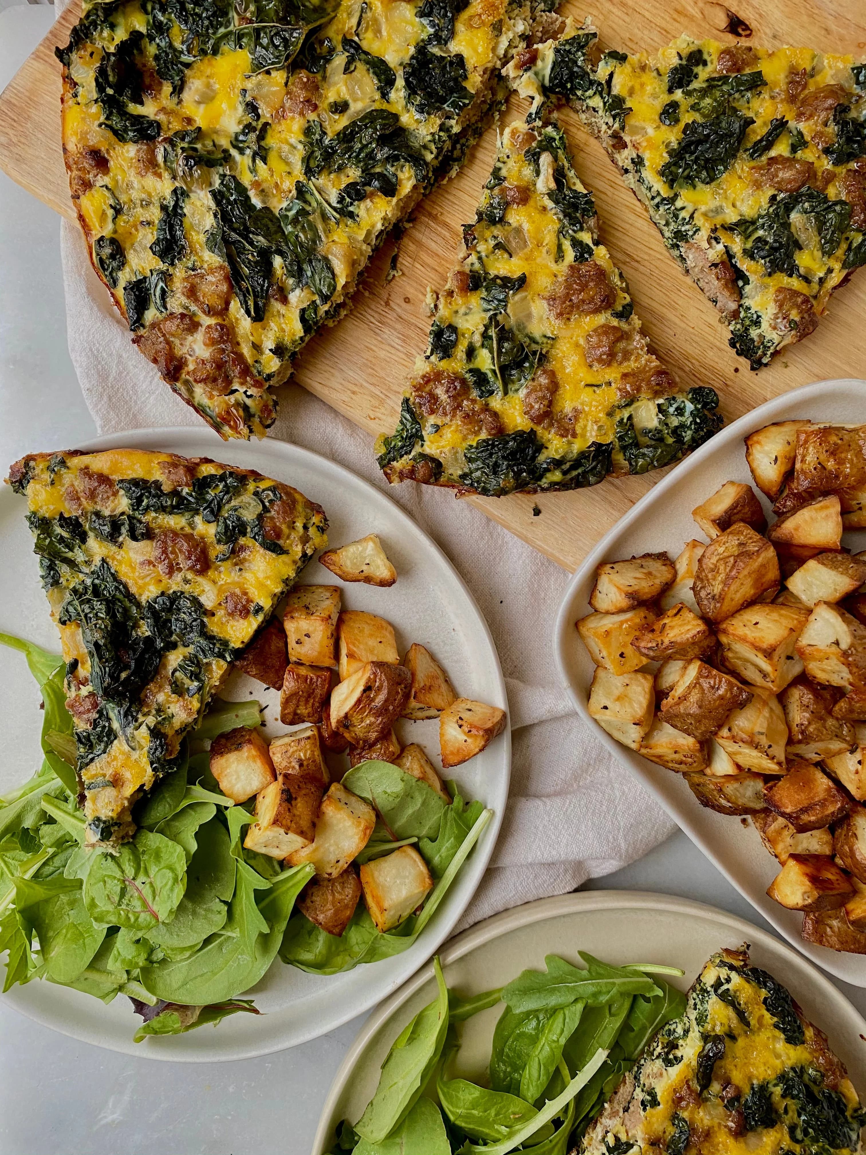 Hot Italian Sausage & Kale Frittata