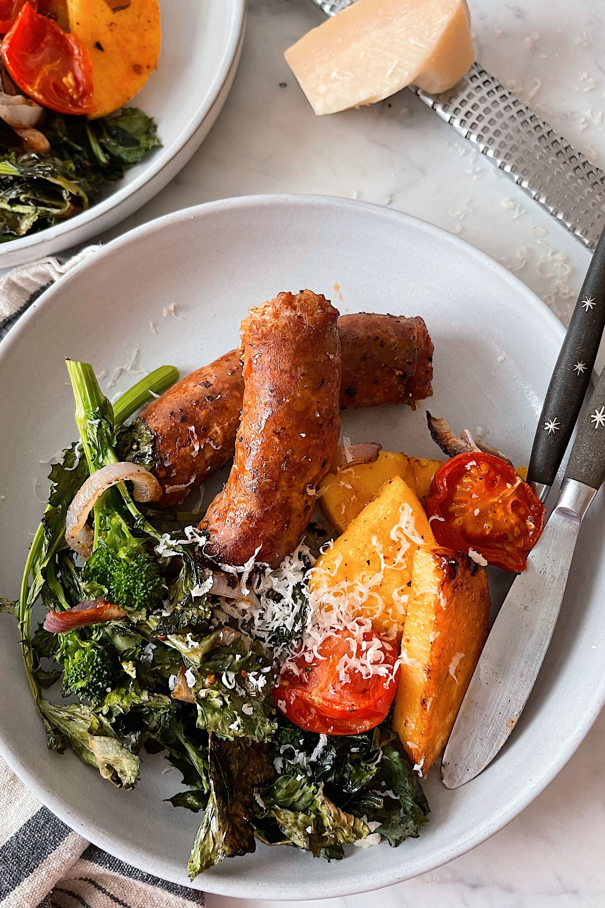 Sheet Pan Polenta with Sausage