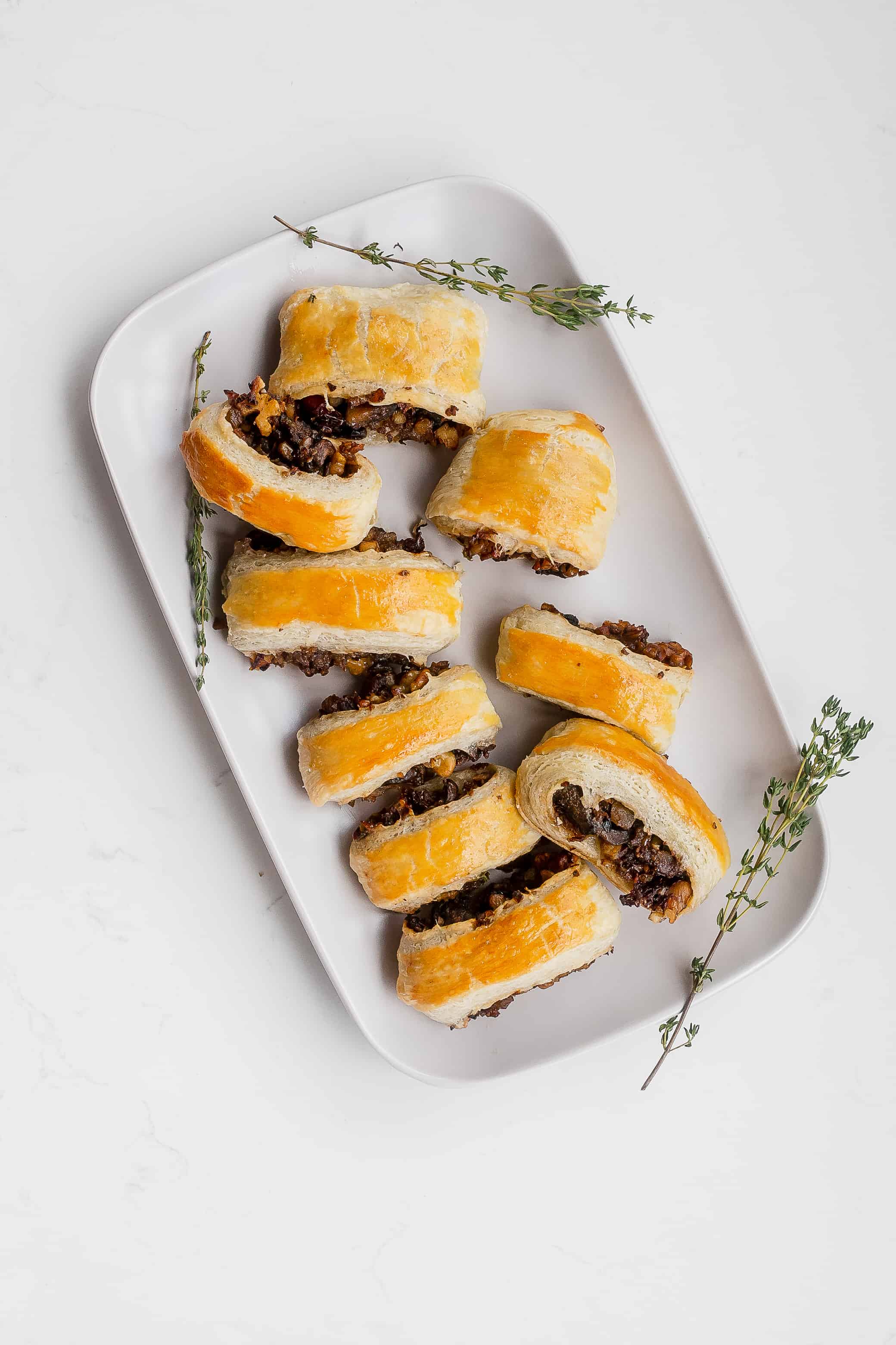 Mushroom Puff Pastry Rolls