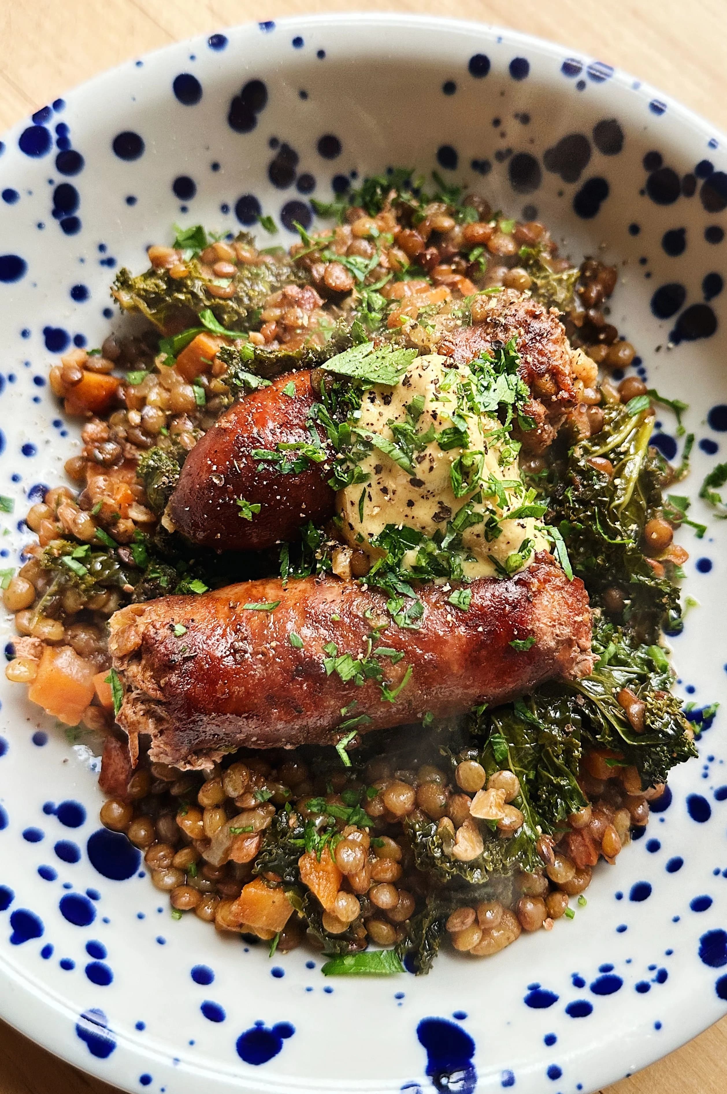 One Pot Sausage and Lentils