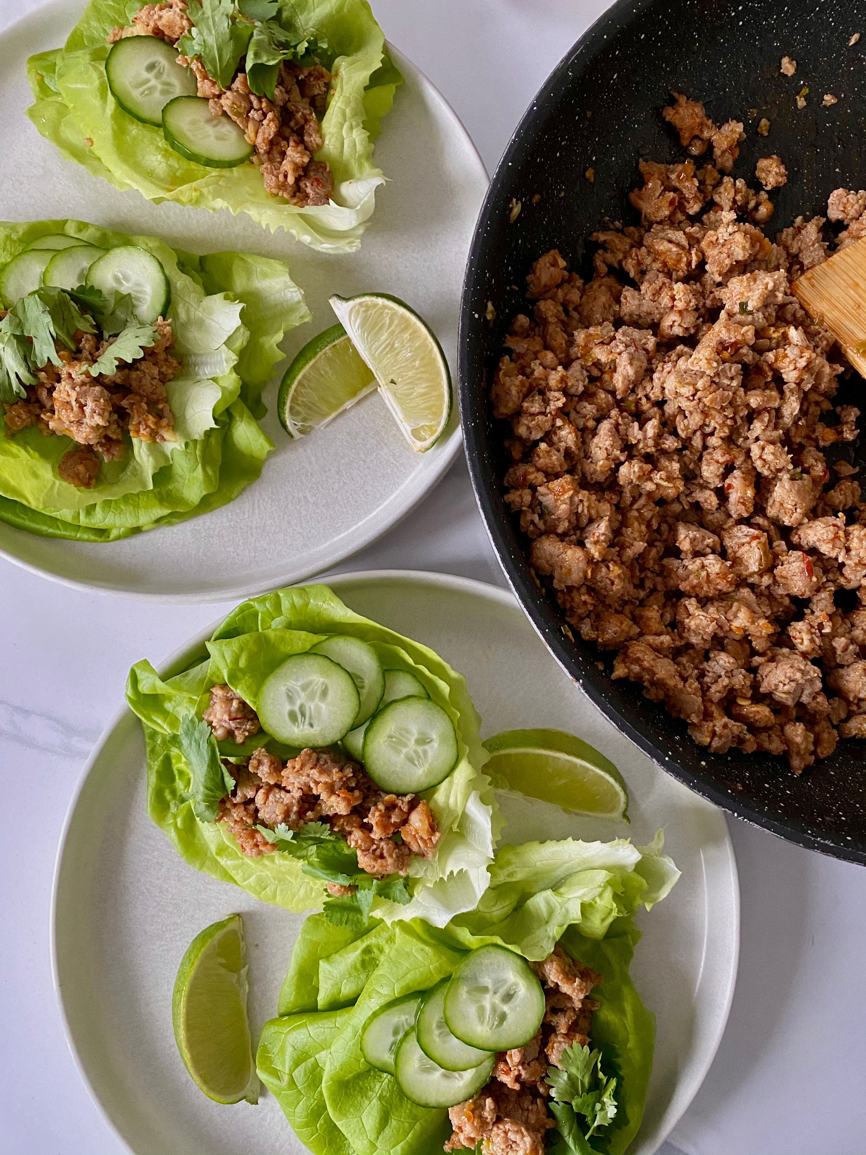 Spicy Pork Lettuce Wraps