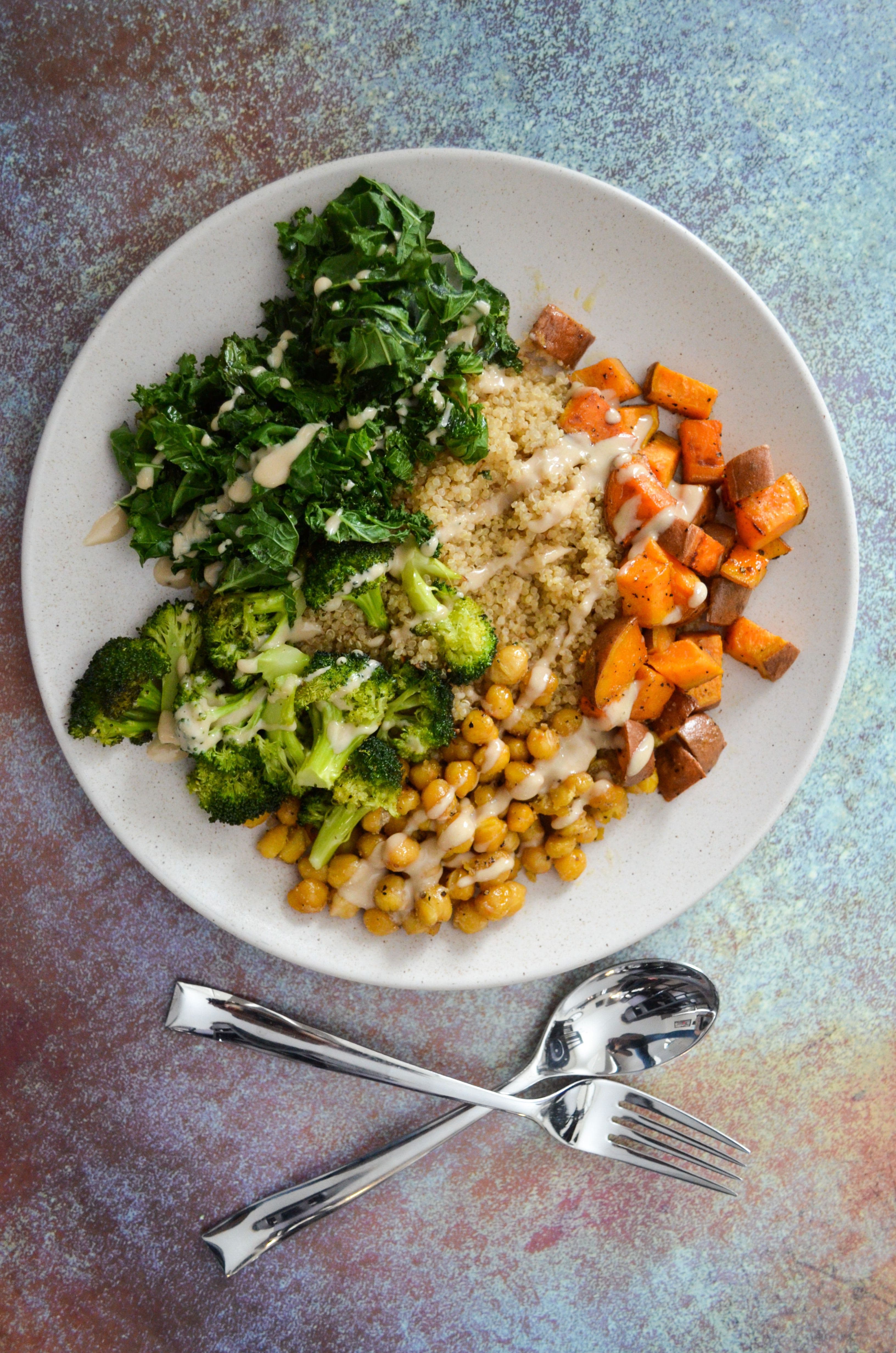 Roasted Sweet Potato & Chickpea Nourish Bowl