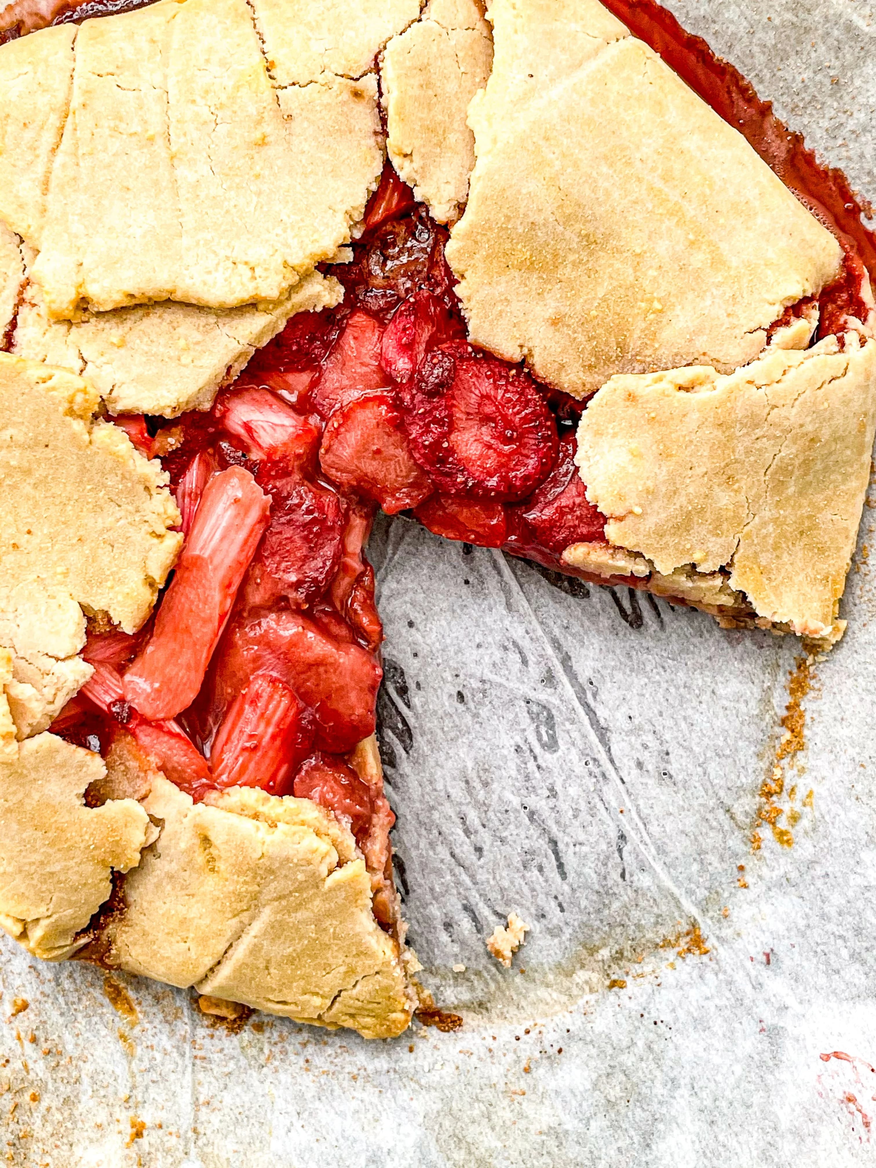 Gluten-Free Strawberry Rhubarb Galette