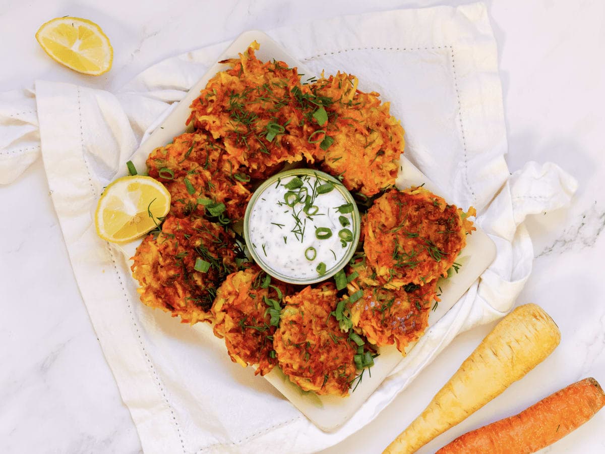 Carrot & Parsnip Fritters with Dill Yogurt Dip Megan Horsley Rily-3.png